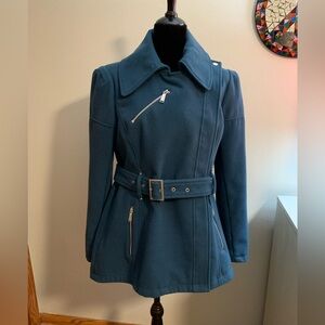 BCBGeneration Teal Belted Coat
